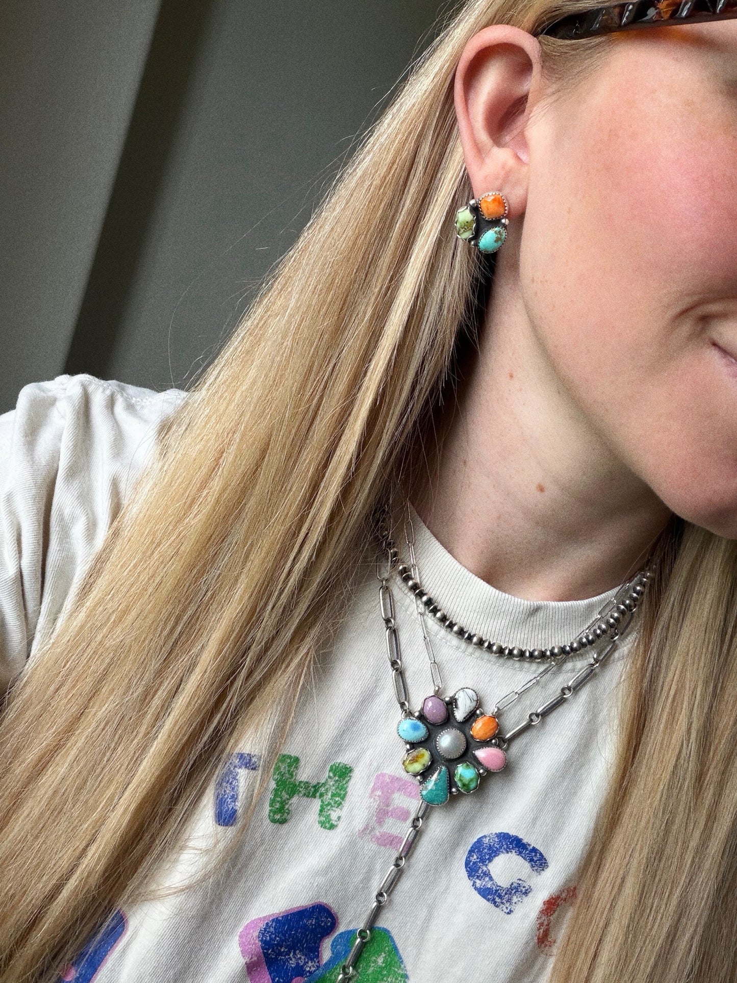 Cluster earrings