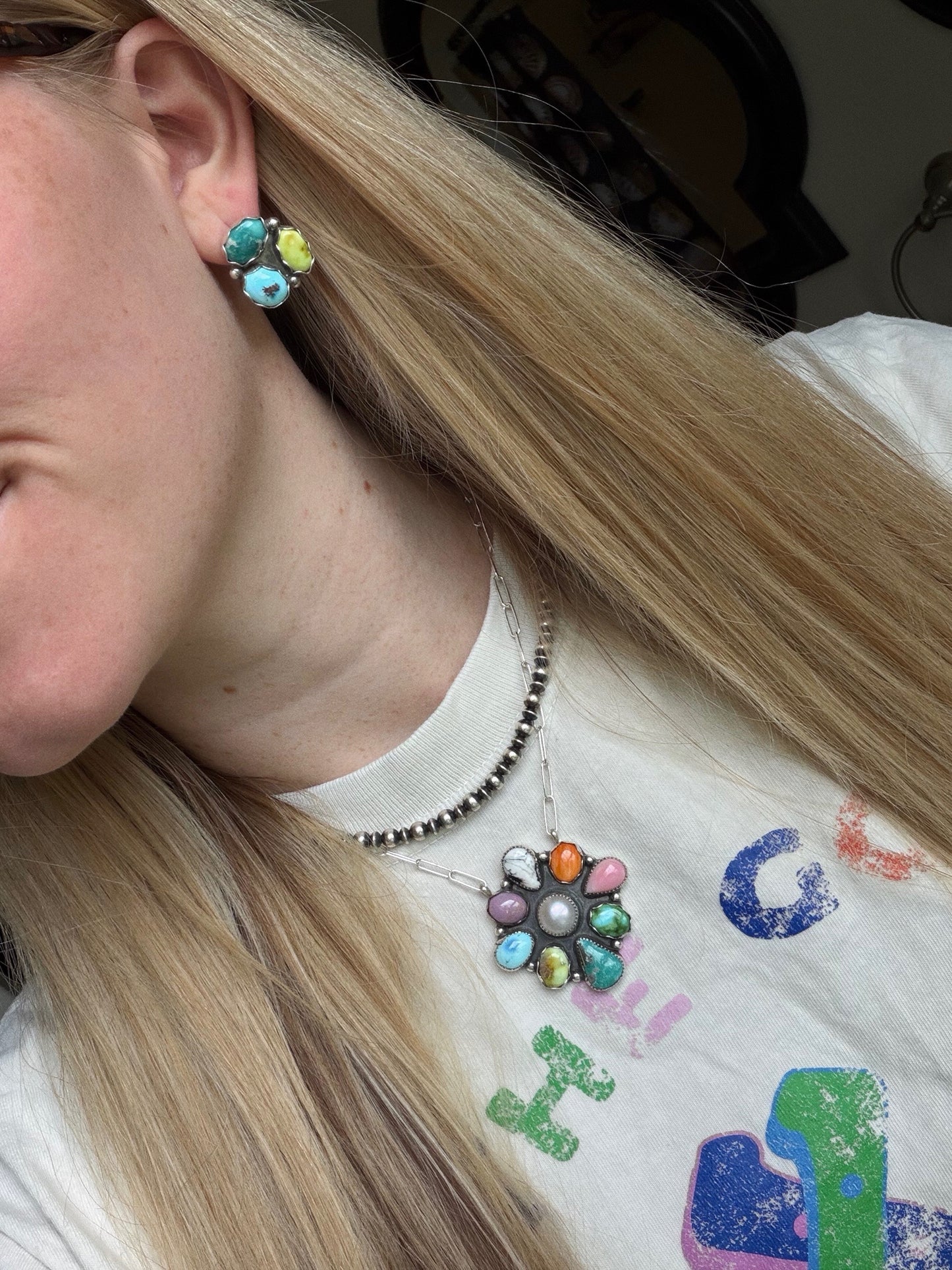 Cluster earrings